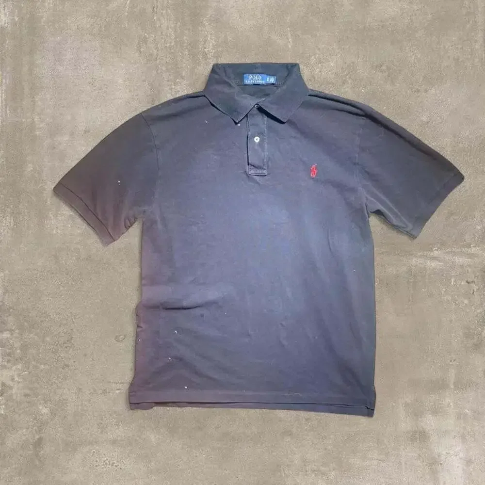 Polo Ralph Lauren Custom Slim Fit Polo Shirt Black Red Pony LT